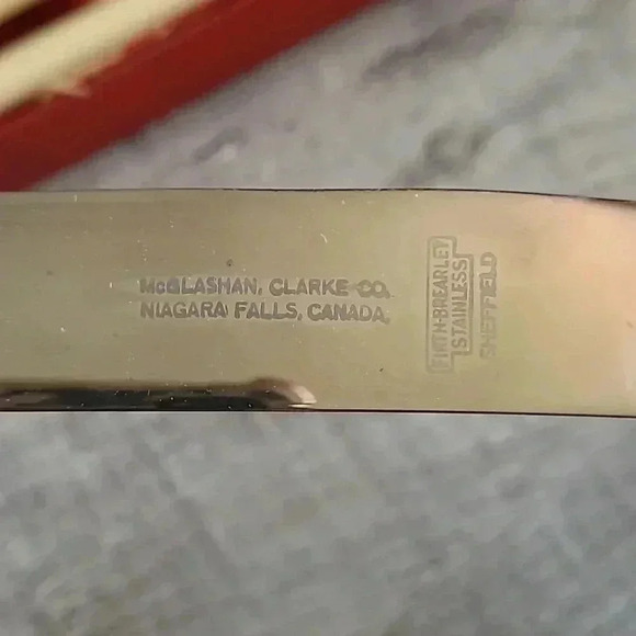 Vintage  McGlashan Clarke Co. 6 Piece Knife Set Bakelite handle Stainless Steel - Picture 3 of 7